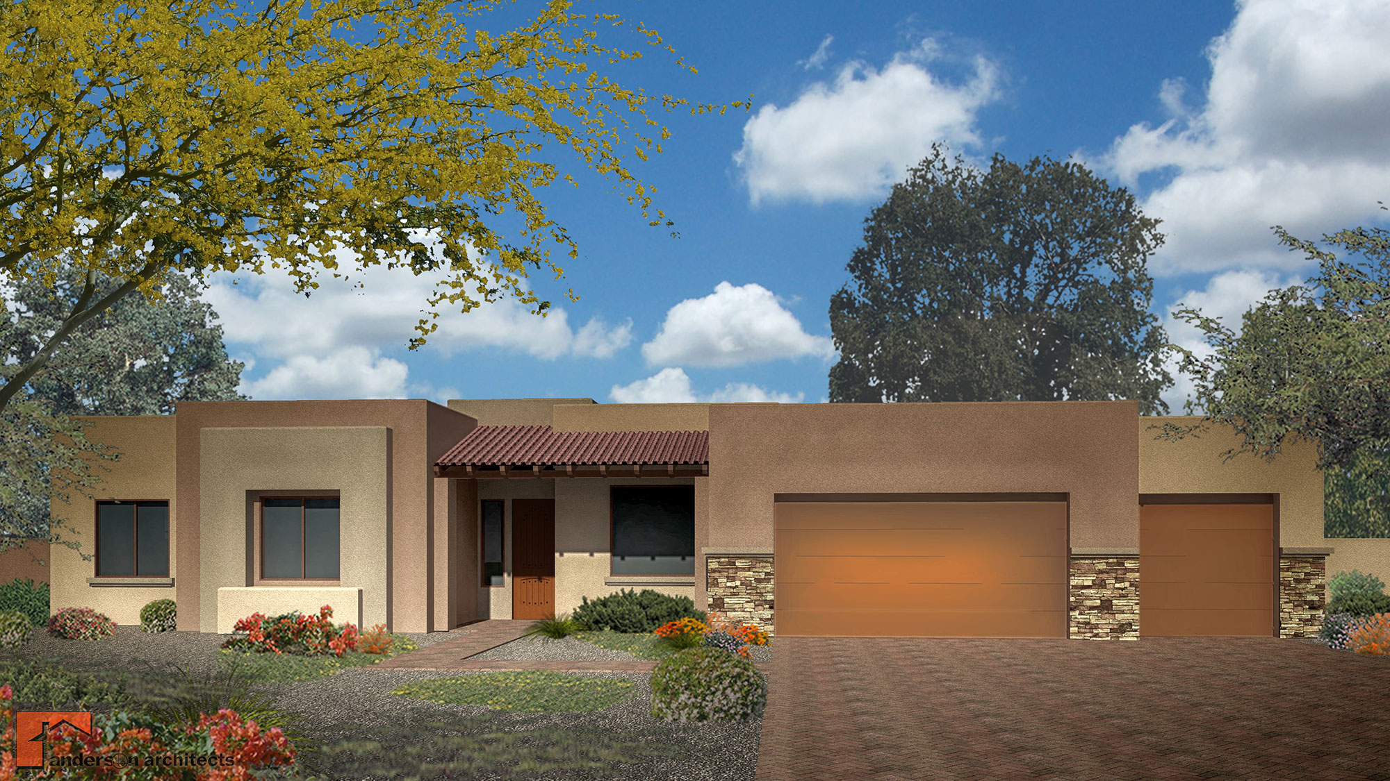 2270-Elev-B-Front-3-car-(SH)